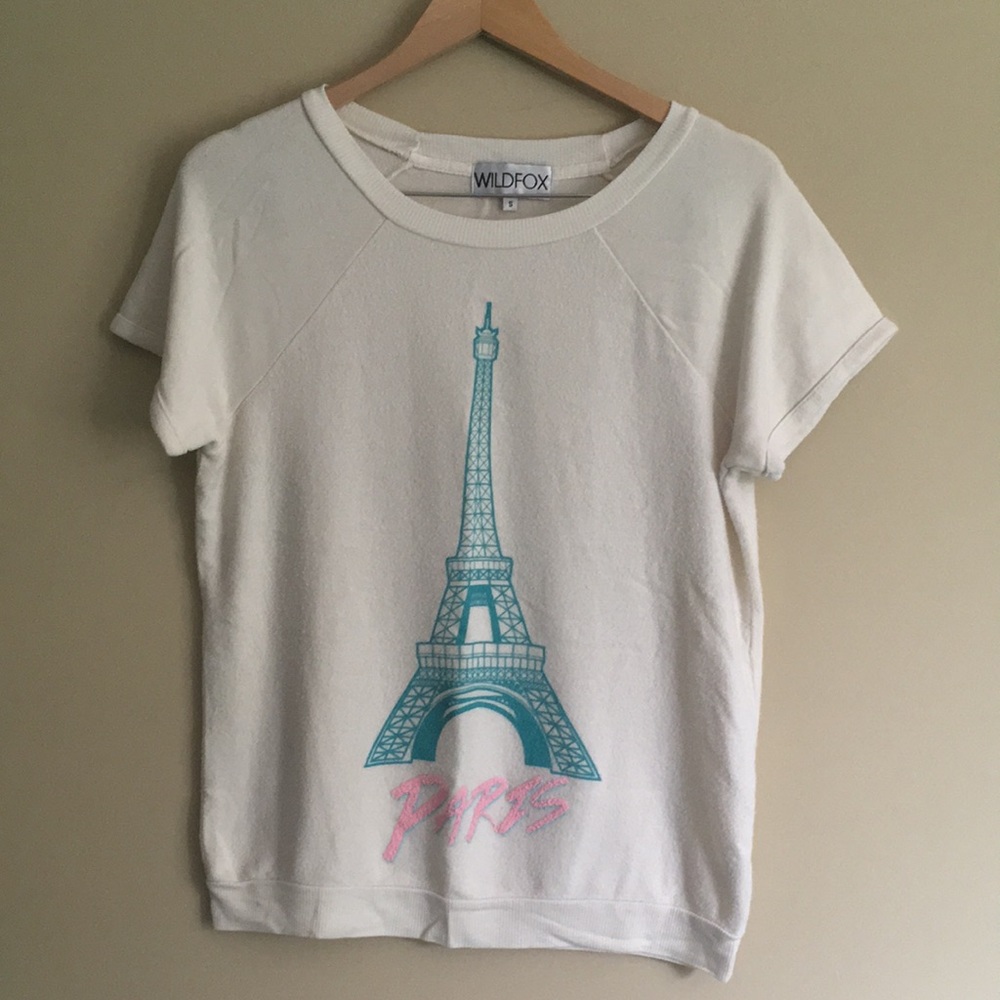 WILDFOX Eiffel Tower Paris Short Sleeved BBJ RARE
